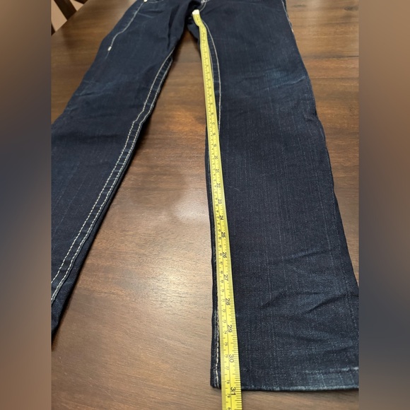 True Religion World Tour Billy Low Rise Pearl Button Denim Jeans Size 26 - Picture 3 of 10